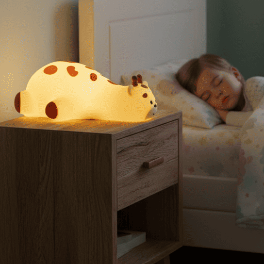 veilleuse girafe silicone enfant – lumière douce pour un sommeil apaisé