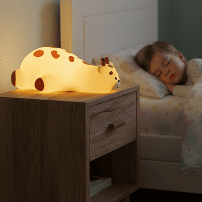 veilleuse girafe silicone enfant – lumière douce pour un sommeil apaisé
