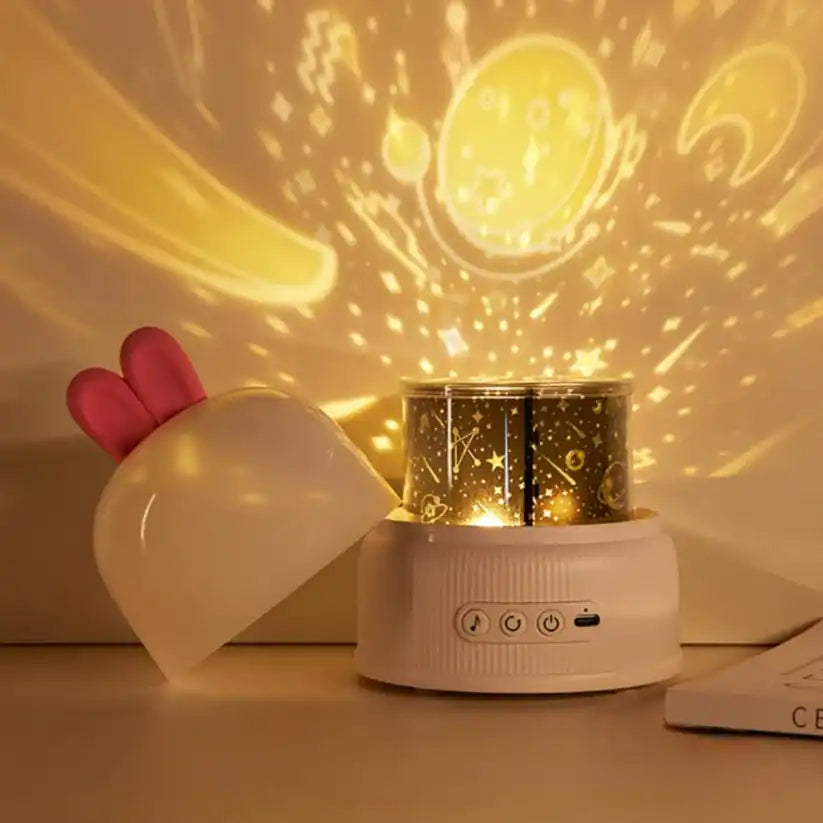 veilleuse projection mobistars lapin installe film