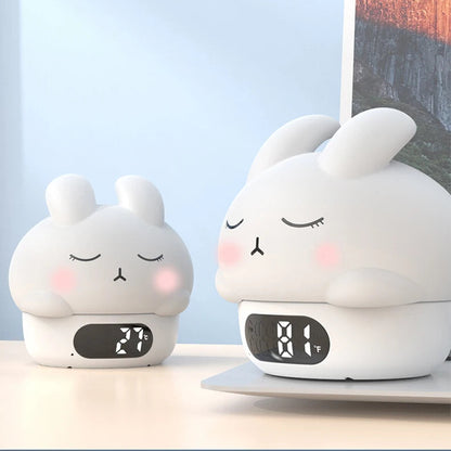 veilleuse reveil lapin rabbitclock affichant la température